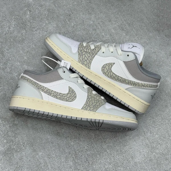 کفش نایک جردن وان لو اسموک گری الفنت Jordan 1 Low PRM Smoke Grey Elephant