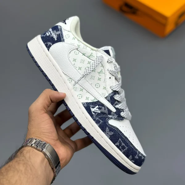 کتانی جردن وان لو Travis Scott Louis Vuitton Monogram Denim