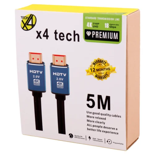 کابل HDMI v2.0 4k ایکس فورتک X4Tech طول 5 متر