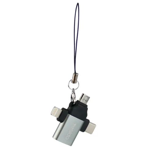 تبدیل USB OTG به میکرو یو اس بی / لایتنینگ / تایپ سی یسیدو GS15