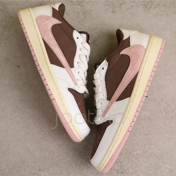 کفش نایک جردن وان لو Travis Scott x Air Jordan 1 Low OG Dark Pony Pink