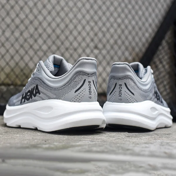 هوکا باندی 9 خاکستری سفید Hoka Bondi 9 Galactic Grey Stellar Grey 1162011-GCTC