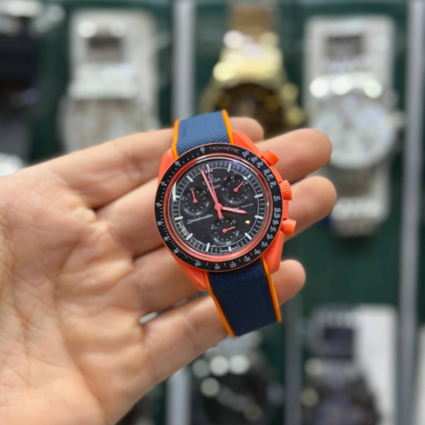 ساعت مچی مردانه/زنانه امگا و سواچ مدل بایوسرامیک مونسواچ (Omega x Swatch MoonSwatch)(کیفیت مستر)