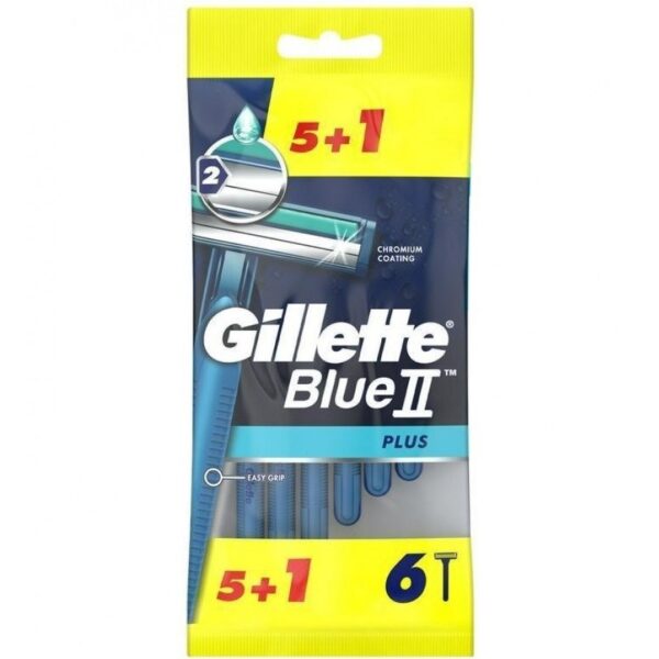 خودتراش ژیلت مدل Blue 2 Plus بسته ۶ عددی