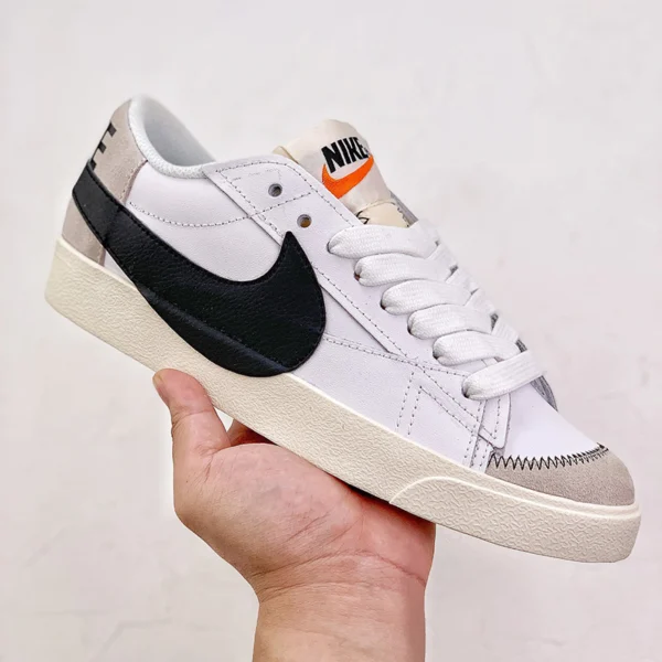 کفش نایک بلیزر لو 77 جامبو سفید مشکی Nike Blazer Low 77 Jumbo DN2158-101