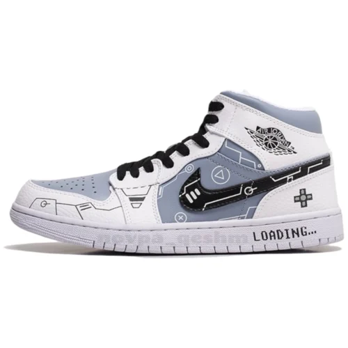 کفش کتونی نایک ایر جردن 1 شبنما پلی استیشن  Nike Air Jordan1 PLAY STATION