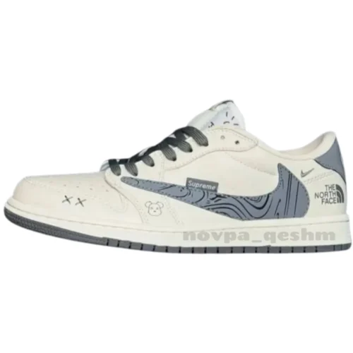 نایک ایر جردن 1 لو تراویس اسکات نورث فیس NIKE AIR JORDAN 1 LOW TRAVIS SCOTT X NORTH FACE