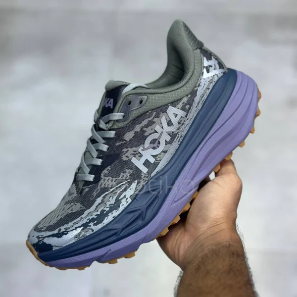 کفش هوکا استینسون 7 خاکستری بنفش Hoka Stinson 7 Satellite Grey/Varsity Navy