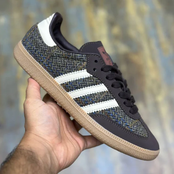 کفش آدیداس سامبا OG تویید قهوه‌ای تیره adidas Samba OG Dark Brown Tweed
