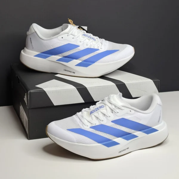 آدیداس آدیزیرو اس ال سفید آبی adidas Adizero Evo SL White Blue Fusion JS4454