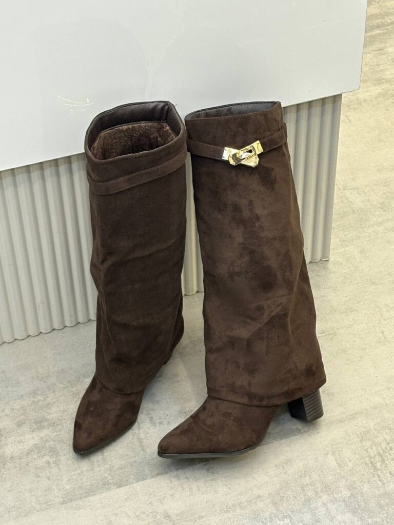 بوت زنانه K shoes چرم جیر بلند (MK)