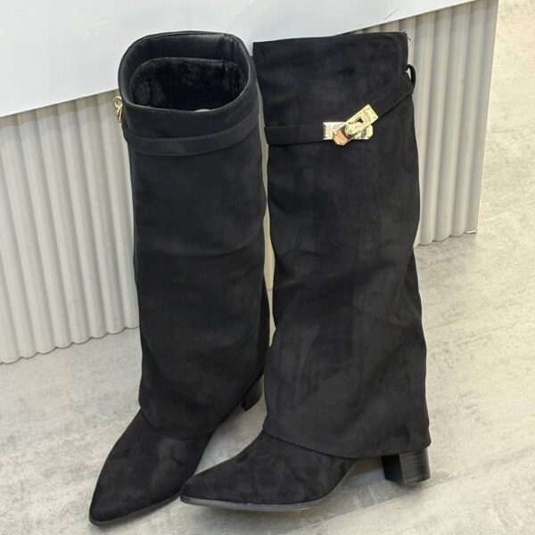 بوت زنانه K shoes چرم جیر بلند (MK)