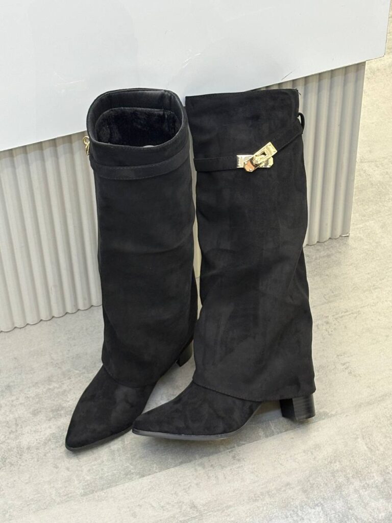 بوت زنانه K shoes چرم جیر بلند (MK)