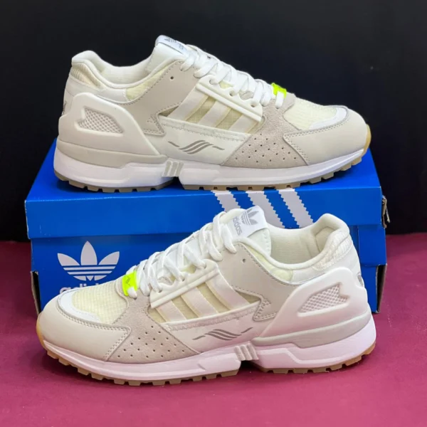 کفش آدیداس ZX 10000 کرم شیری مدل Triple White