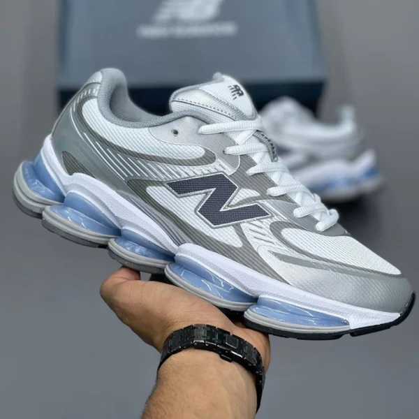 کفش نیوبالانس 2000 سفید طوسی آبی New Balance Abzorb 2000 U2000AA