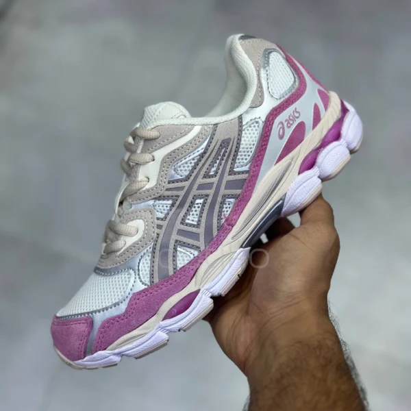 کتونی اسیکس ژل ان وای سی کرم بژ صورتی ASICS GEL-NYC 1203A383-104