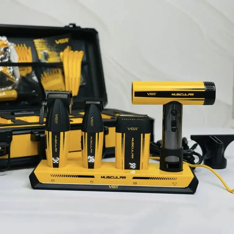 ست 4عددی سشوار،شیور و ماشین اصلاح وی جی آر مدل V-285 S4