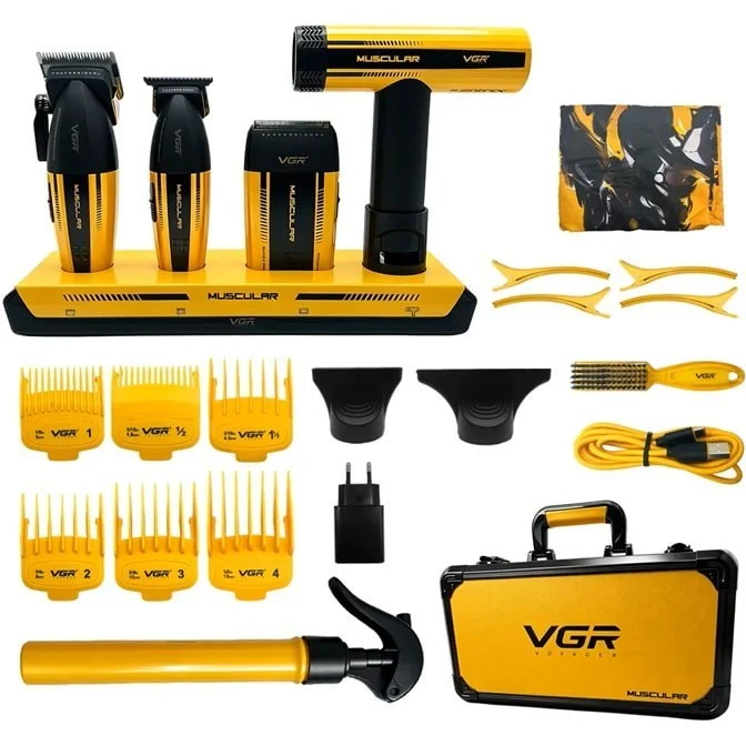 ست 4عددی سشوار،شیور و ماشین اصلاح وی جی آر مدل V-285 S4