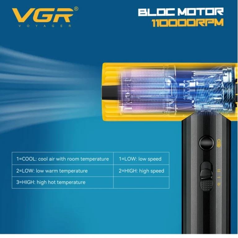 ست 4عددی سشوار،شیور و ماشین اصلاح وی جی آر مدل V-285 S4
