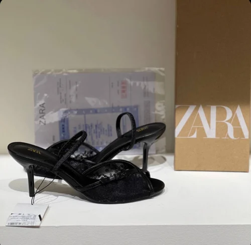 صندل پاشنه دار مجلسی گیپوری زنانه زارا ZARA Mesh Heel Sandals