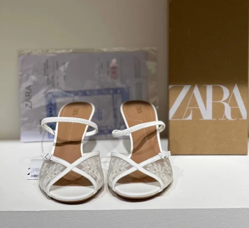 صندل پاشنه دار مجلسی گیپوری زنانه زارا ZARA Mesh Heel Sandals