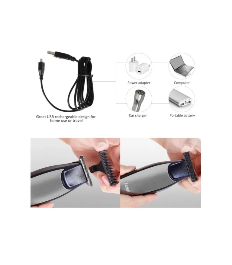 ماشین اصلاح سر و صورت کیمی مدلKM-5021 آداپتور دار