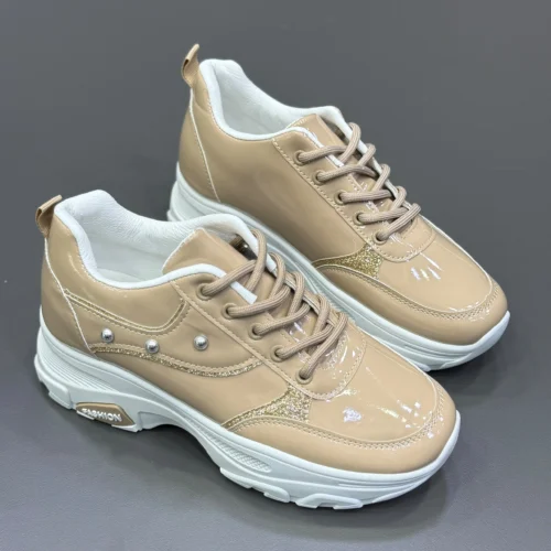 کتونی اسپرت لژدار طبی زنانه ورنی | کفش فانتزی راحتی Women sneakers