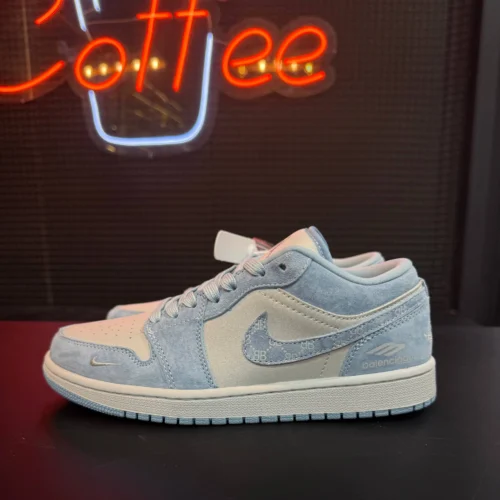 کفش کتونی زنانه و مردانه نایک ایر جردن 1 لو بالنسیاگا Nike Air Jordan 1 Low Balenciaga - تصویر 2