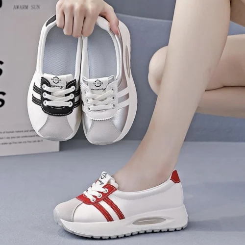 کفش کتونی فانتزی زنانه لژدار عروسکی Women’s Platform sneakers - تصویر 4