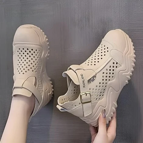 کفش کتونی لژمخفی لژدار زنانه Women’s Hidden Wedge Platform Sneakers - تصویر 2