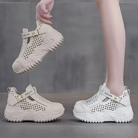 کفش کتونی لژمخفی لژدار زنانه Women’s Hidden Wedge Platform Sneakers - تصویر 3
