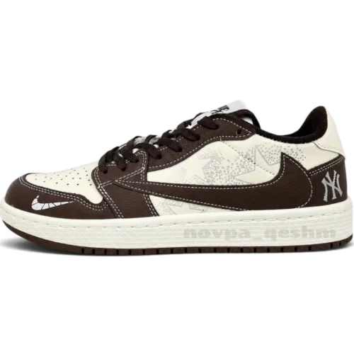 کفش کتونی مردانه تراویس اسکات ایر جردن 1 ان وای Travis Scott x MLB Air Jordan 1 NY
