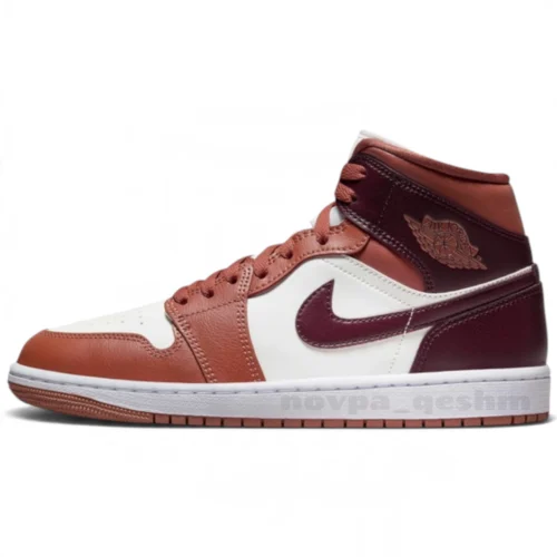 کفش کتونی مردانه نایک ایر جردن 1 ساقدار هلویی مات Nike Air Jordan 1 Dusty Peach
