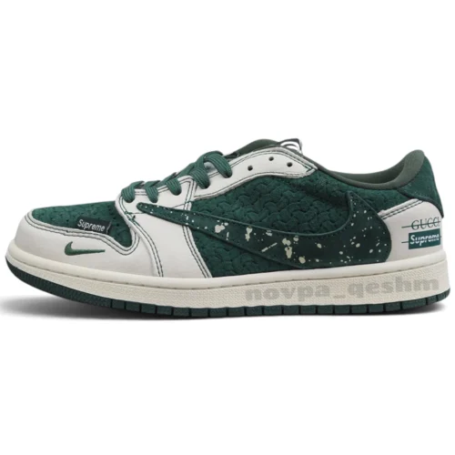 کفش کتونی مردانه نایک ایر جردن ۱ تراویس اسکات سوپریم گوچی NIKE AIR JORDAN 1 TRAVIS SCOTT X GUCCI X SUPREME