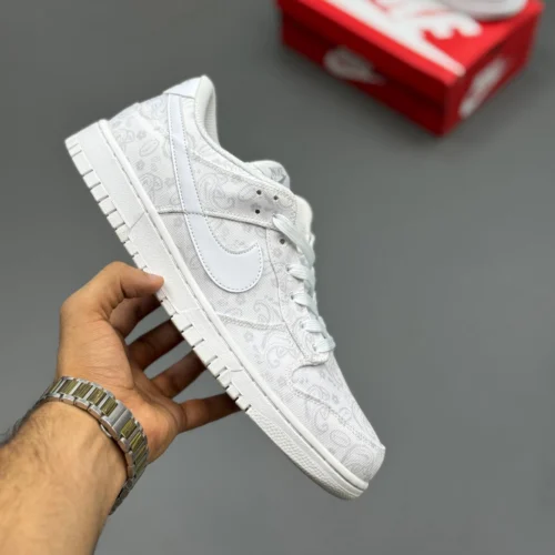 کفش کتونی مردانه نایک دانک لو وایت پیزلی Nike Dunk Low White Paisley