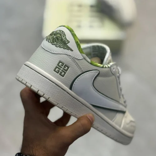 کفش کتونی مردانه نایک ایر جردن 1 لو تراویس اسکات ژیوانشی Nike Air Jordan1 Low Travis Scott Givanchy