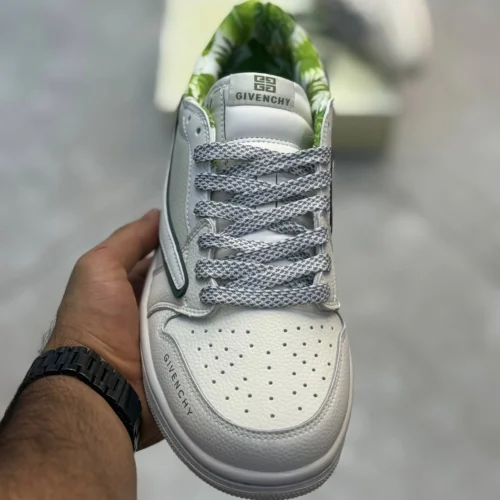 کفش کتونی مردانه نایک ایر جردن 1 لو تراویس اسکات ژیوانشی Nike Air Jordan1 Low Travis Scott Givanchy