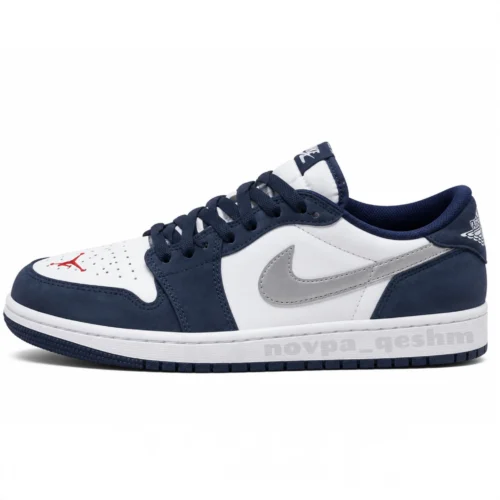 کفش کتونی مردانه نایک اس بی دانک لو سرمه‌ای Nike SB Dunk Low White Navy Grey