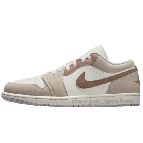 کفش کتونی نایک ایر جردن 1 لو کرم قهوه ای Nike Air Jordan 1 Low SE Legend Light Brown