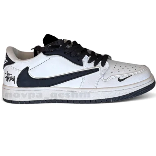 کفش کتونی نایک ایر جردن وان لو تراویس اسکات استاسی Nike Air Jordan 1 Low Travis Scott x Stussy